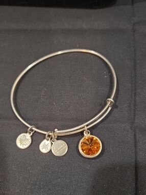 ALEX AND ANI TOPAZ BIRTHSTONE CHARM BRACELET